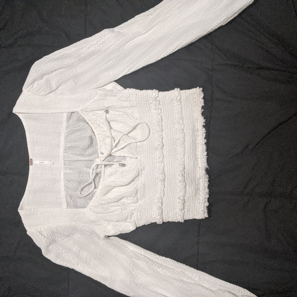 Free People Peasent Top with Bell Sleeves Like New size Medium (Cottage Core)